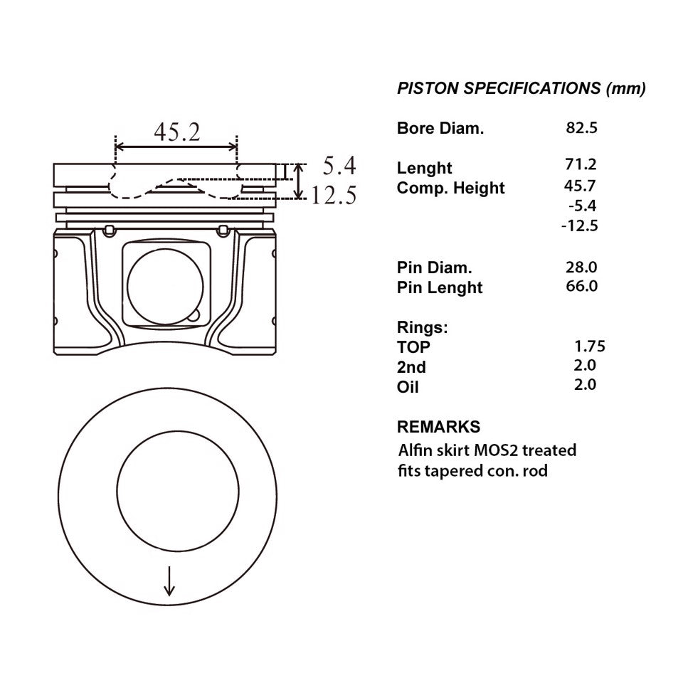 SERIE PISTONI MOTORE COMPLETI STD