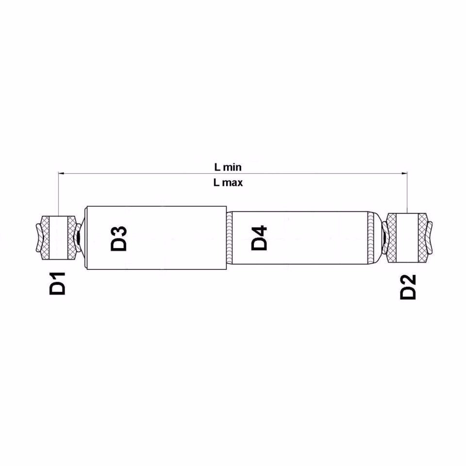 AMMORTIZZATORE POSTERIORE DX/SX 504-03046