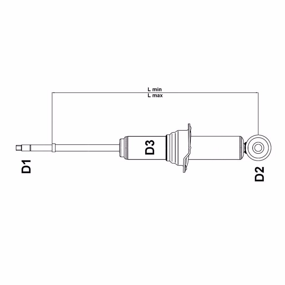 AMMORTIZZATORE POSTERIORE DX/SX GAS 504-06015U