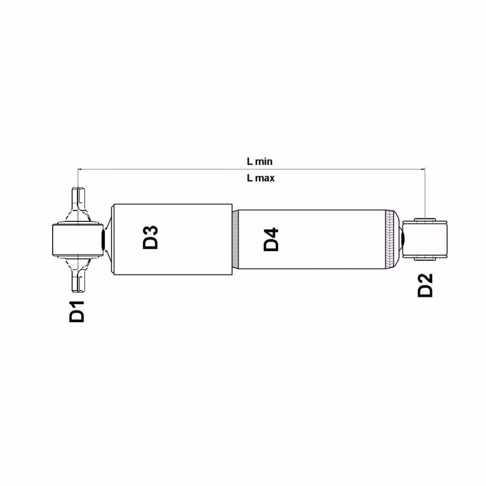 AMMORTIZZATORE POSTERIORE DX/SX GAS 504-10033