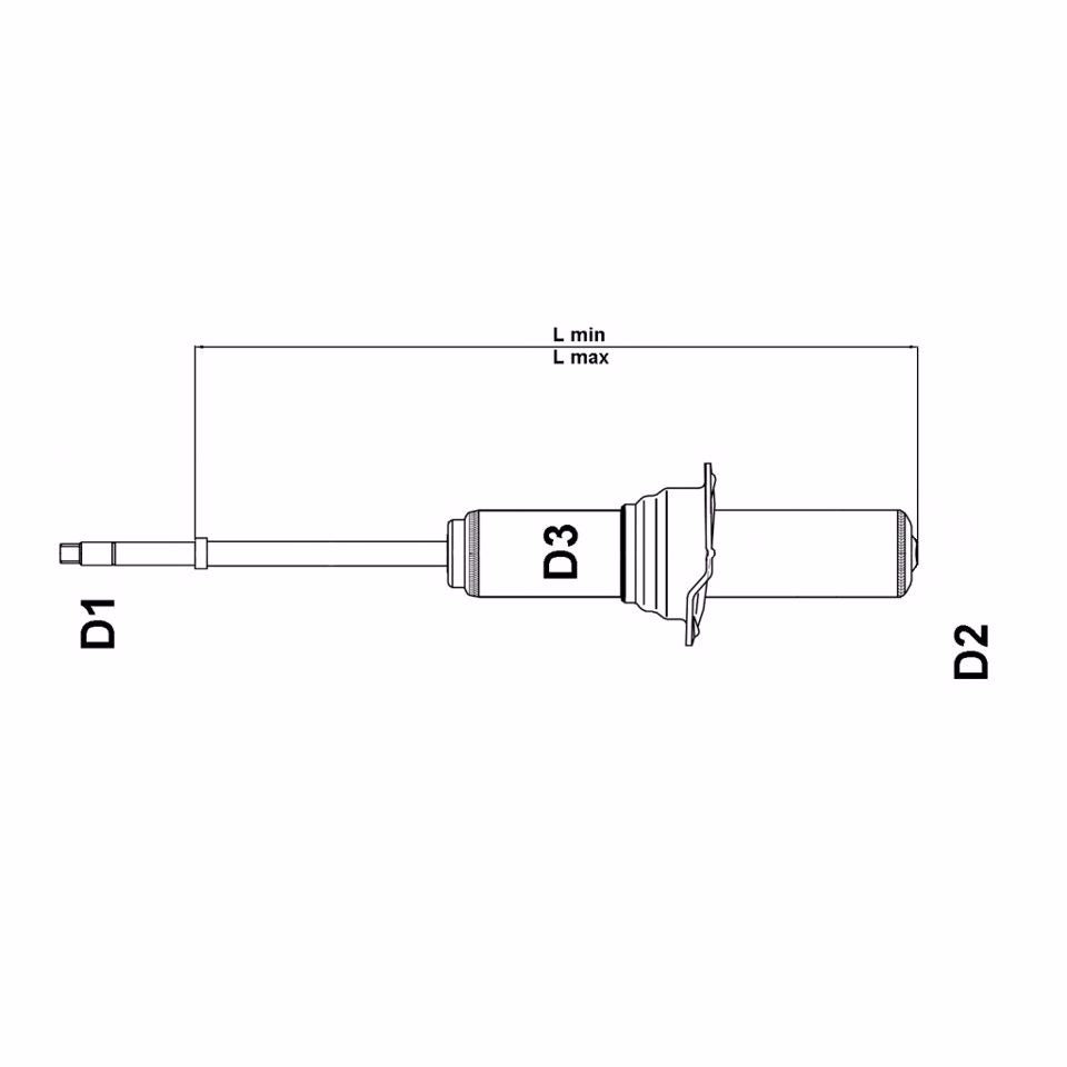 AMMORTIZZATORE ANTERIORE DX GAS 504-11155