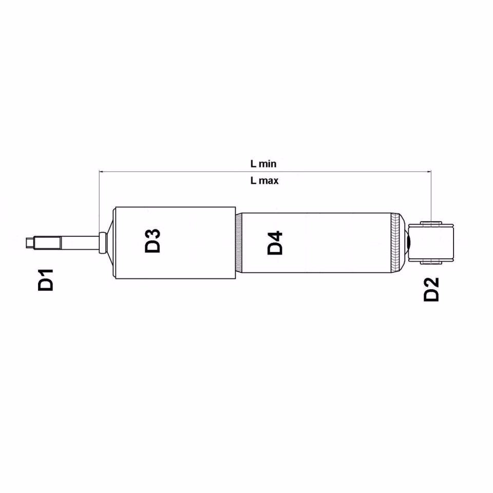 AMMORTIZZATORE POSTERIORE DX/SX GAS 504-17054