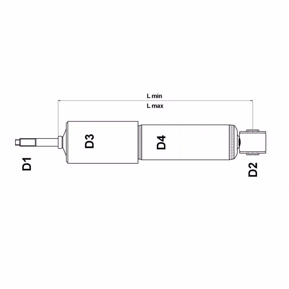 AMMORTIZZATORE POSTERIORE DX/SX GAS 504-17078