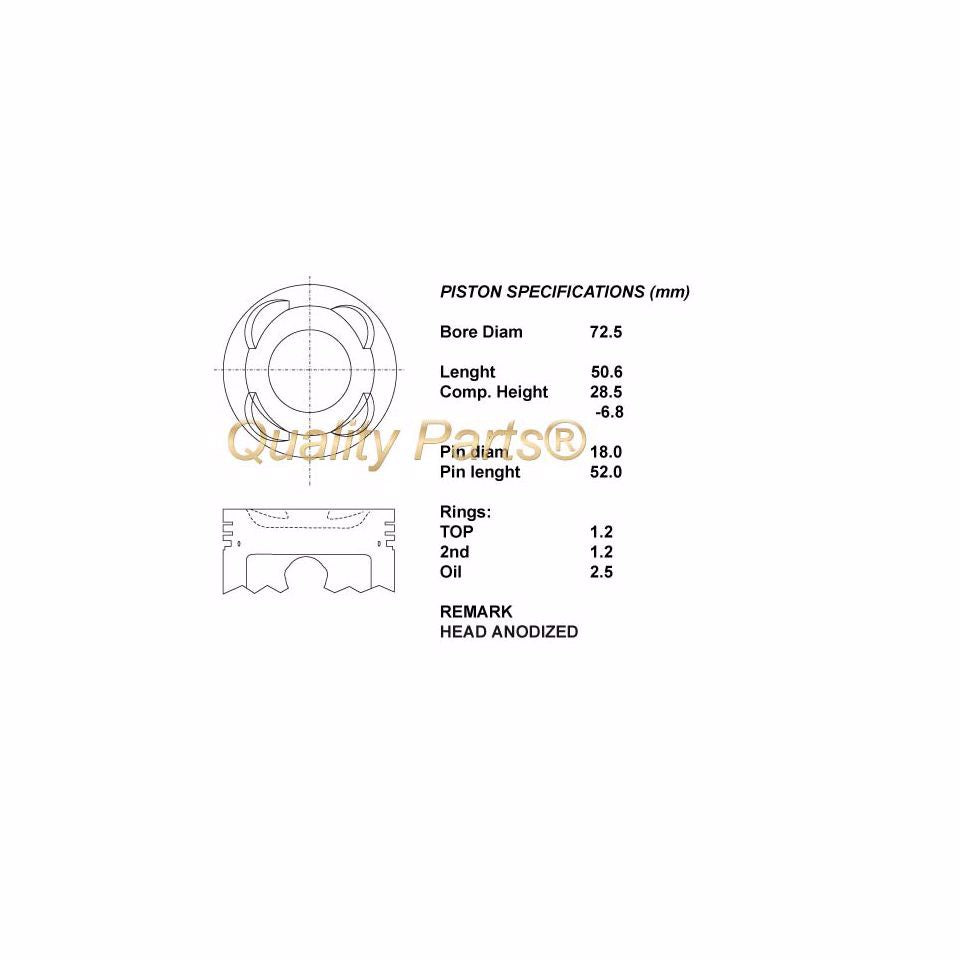 SERIE PISTONI MOTORE COMPLETI 050