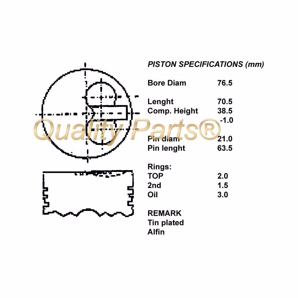 SERIE PISTONI MOTORE COMPLETI 050