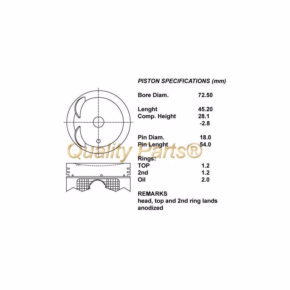 SERIE PISTONI MOTORE COMPLETI 050