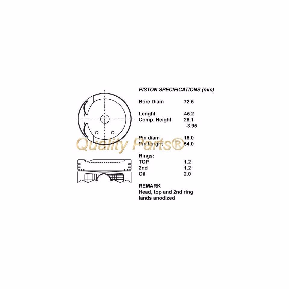 SERIE PISTONI MOTORE COMPLETI 050