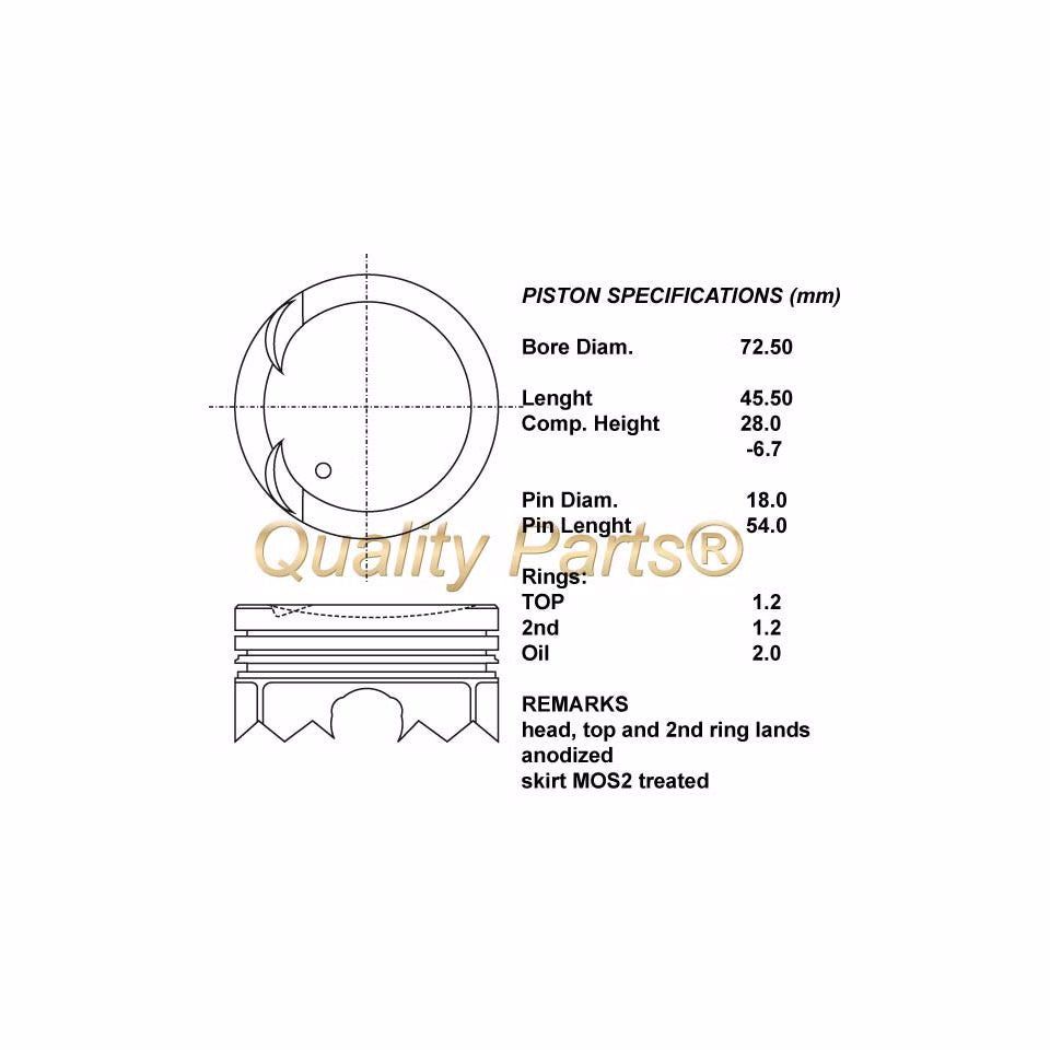 SERIE PISTONI MOTORE COMPLETI 050