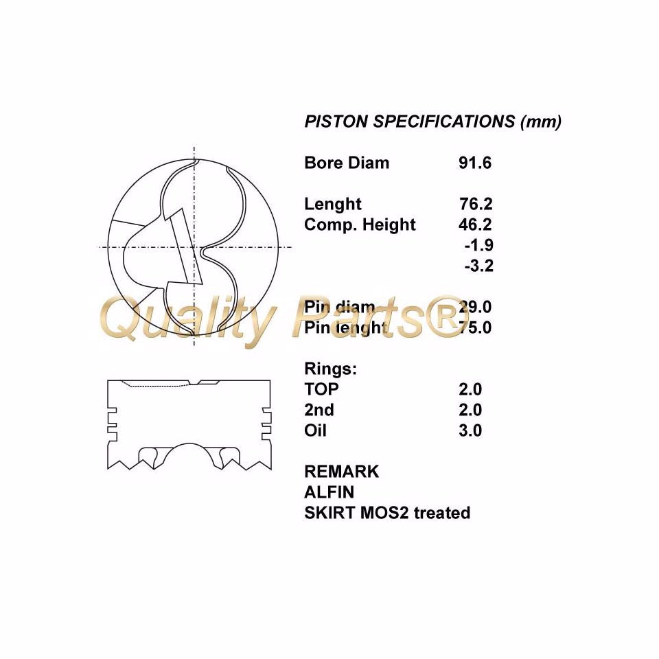 SERIE PISTONI MOTORE COMPLETI 050