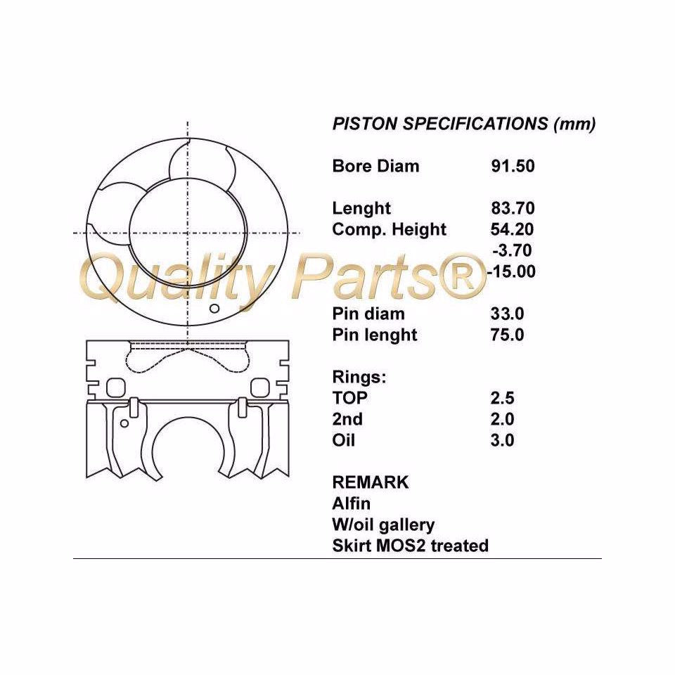 SERIE PISTONI MOTORE COMPLETI 050