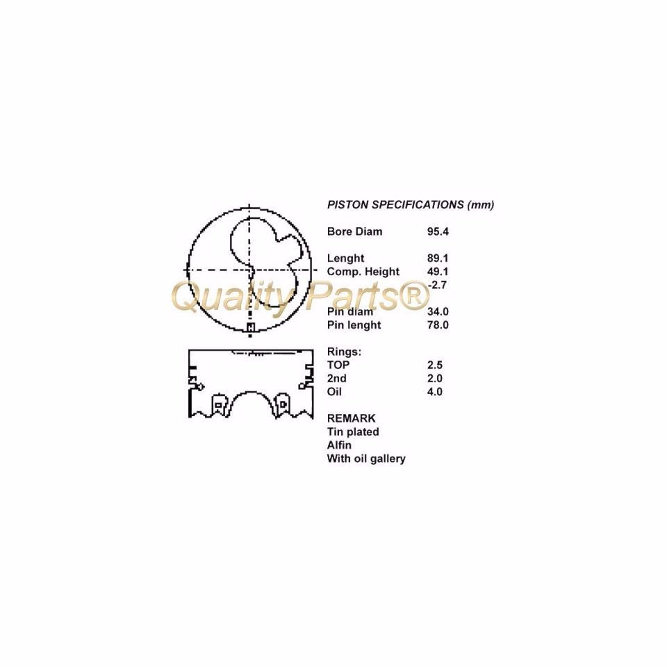 SERIE PISTONI MOTORE COMPLETI STD