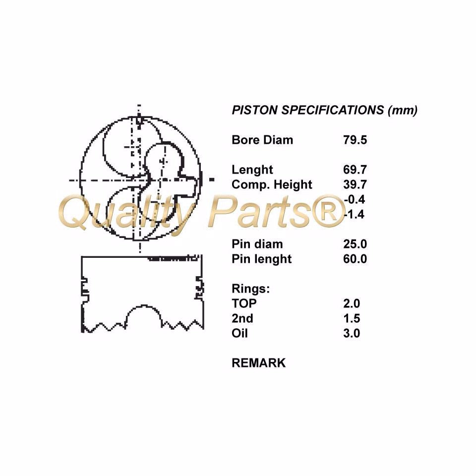 SERIE PISTONI MOTORE COMPLETI 050