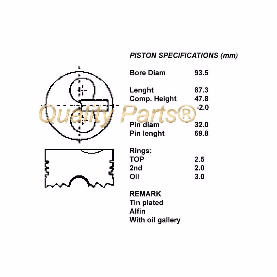 SERIE PISTONI MOTORE COMPLETI 050