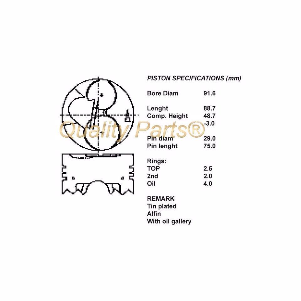 SERIE PISTONI MOTORE COMPLETI 050
