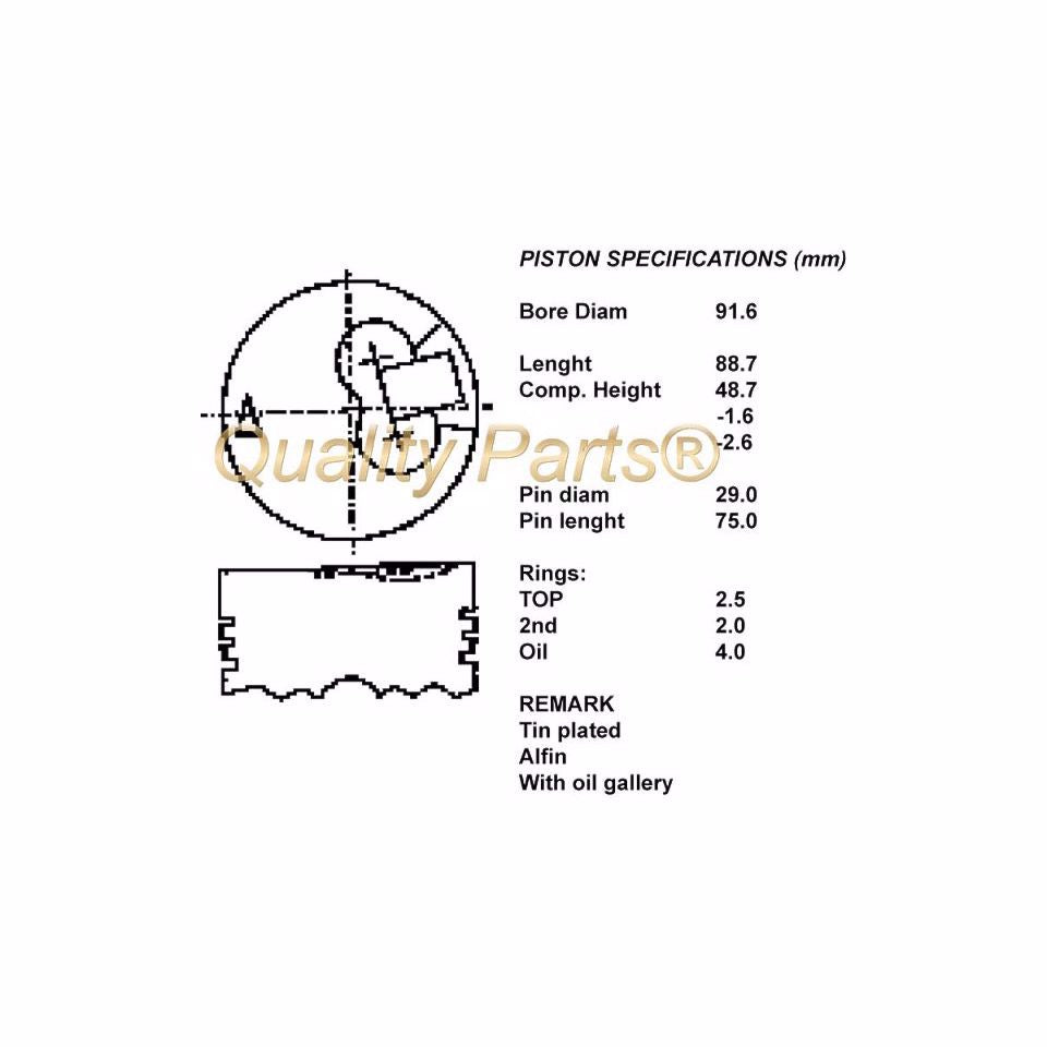 SERIE PISTONI MOTORE COMPLETI 050