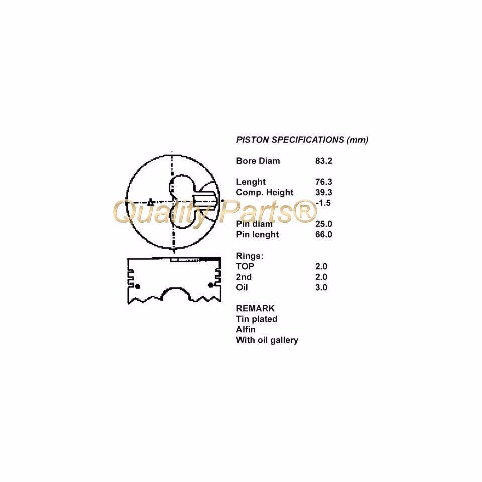 SERIE PISTONI MOTORE COMPLETI 050