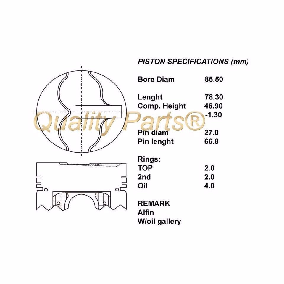 SERIE PISTONI MOTORE COMPLETI 050