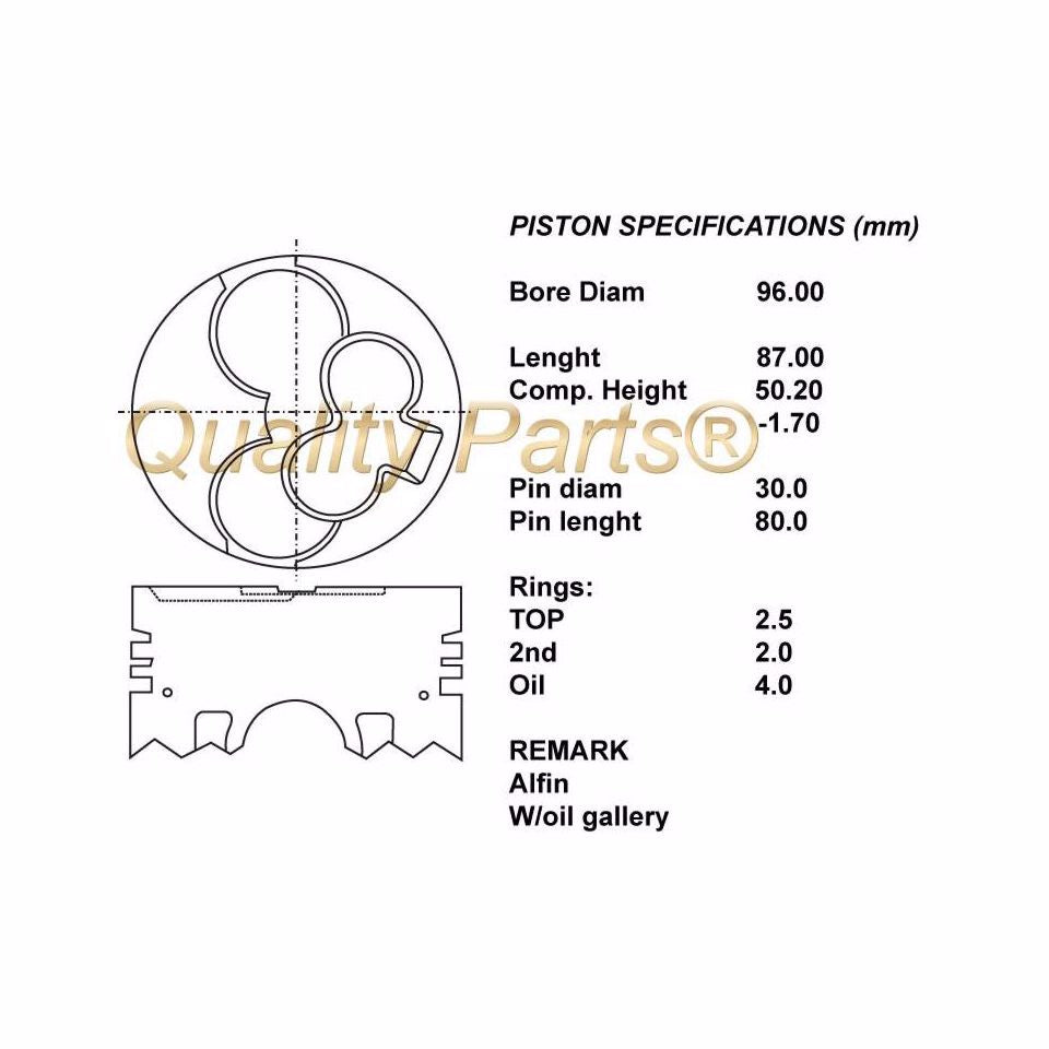 SERIE PISTONI MOTORE COMPLETI STD