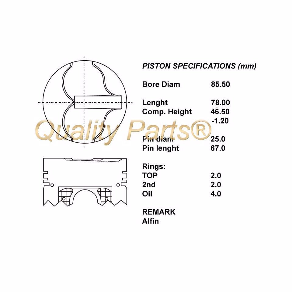 SERIE PISTONI MOTORE COMPLETI 050