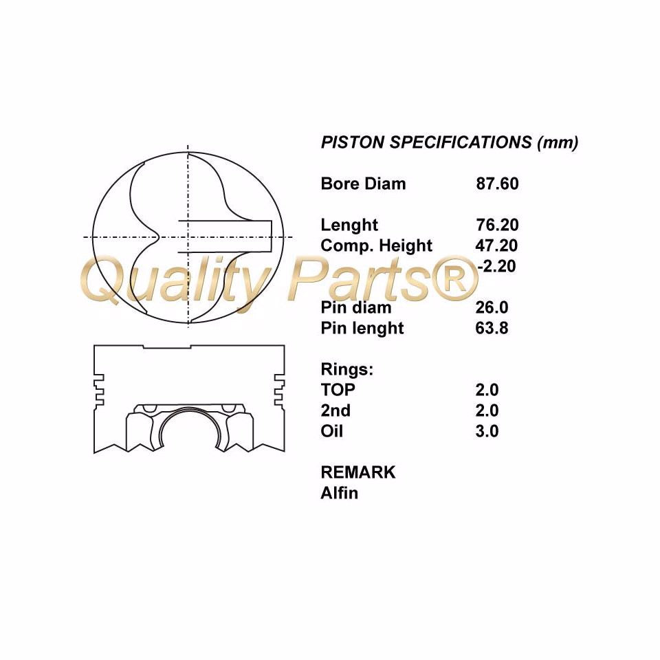 SERIE PISTONI MOTORE COMPLETI 060