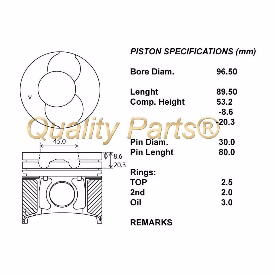 SERIE PISTONI MOTORE COMPLETI 050
