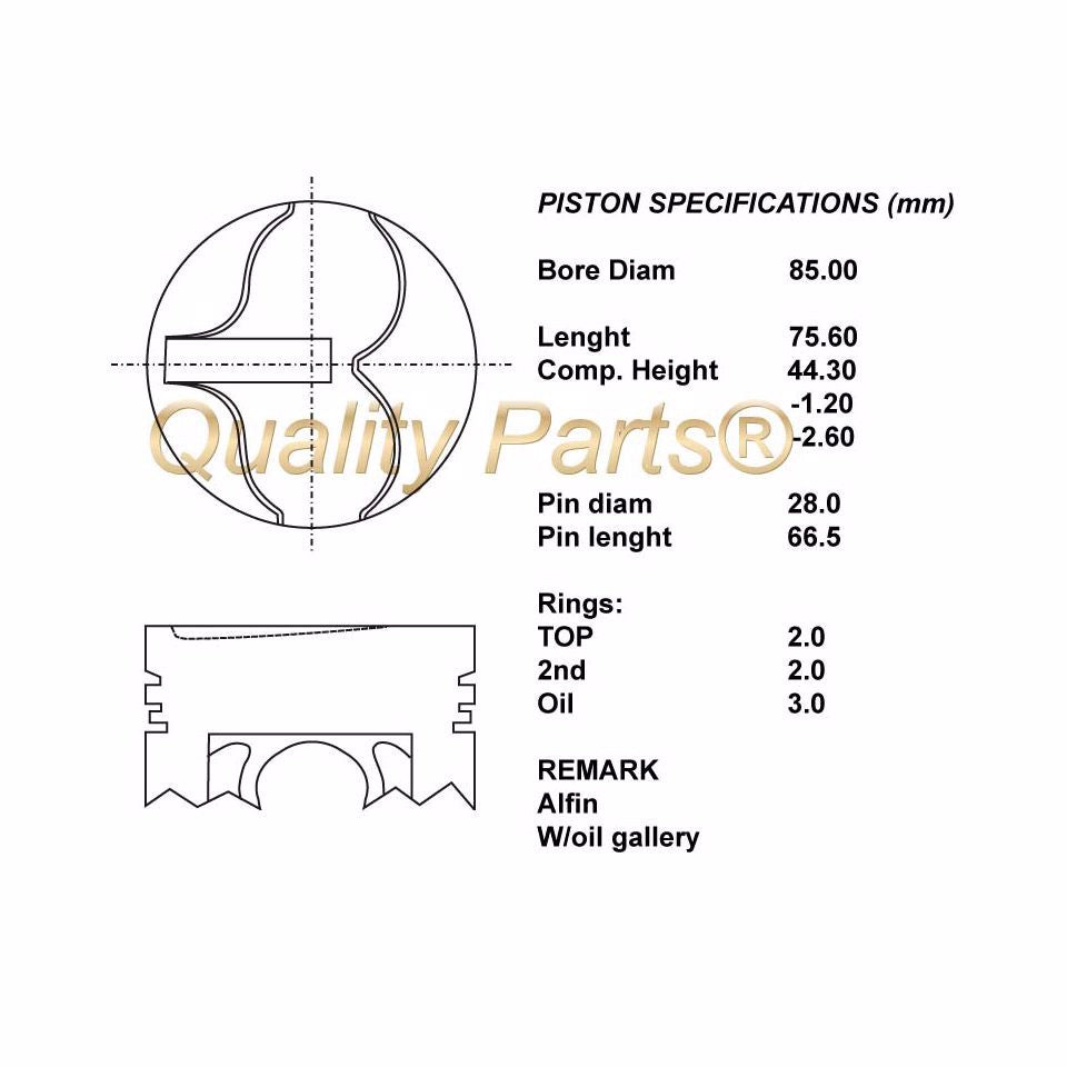 SERIE PISTONI MOTORE COMPLETI 050