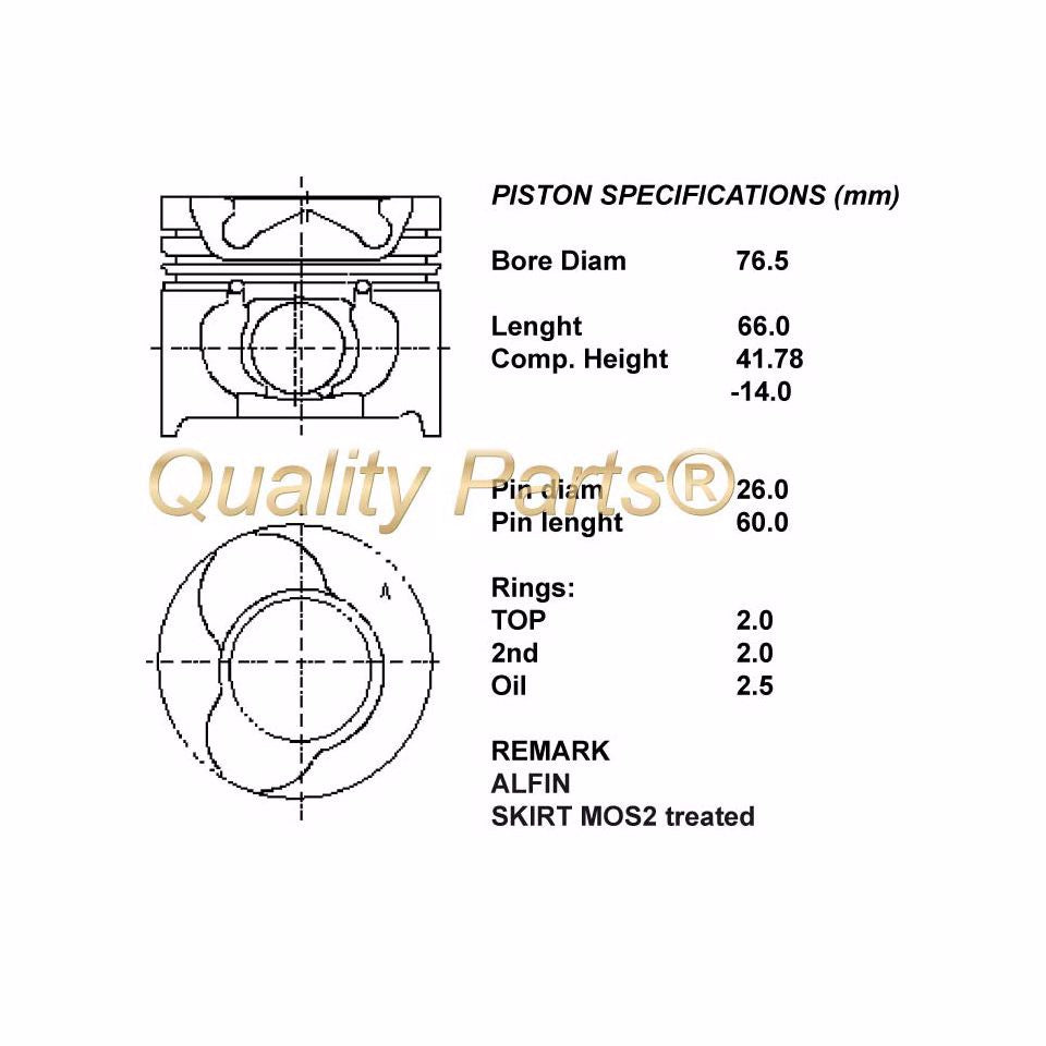SERIE PISTONI MOTORE COMPLETI 050