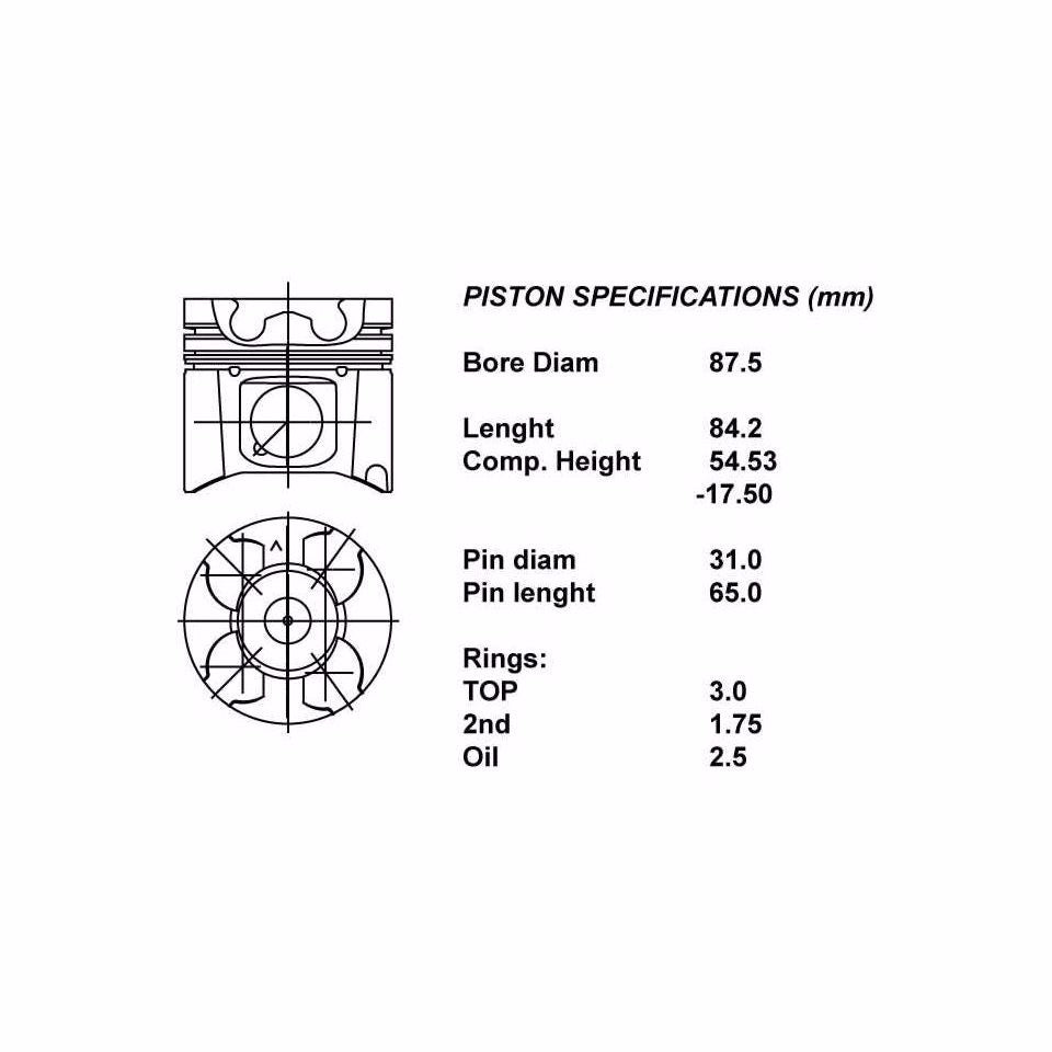 SERIE PISTONI MOTORE COMPLETI 050