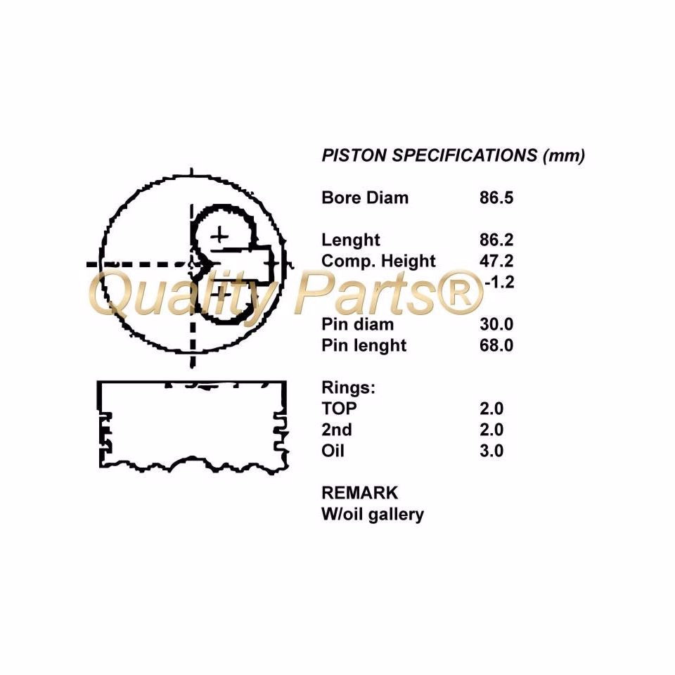 SERIE PISTONI MOTORE COMPLETI 050