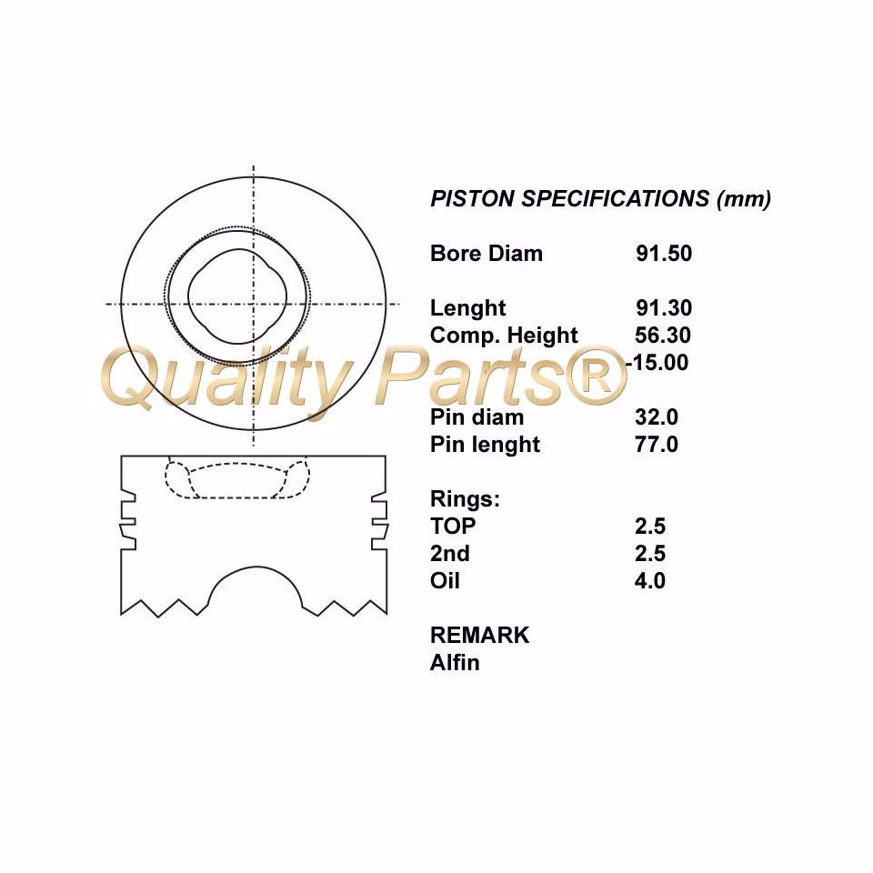 SERIE PISTONI MOTORE COMPLETI 050