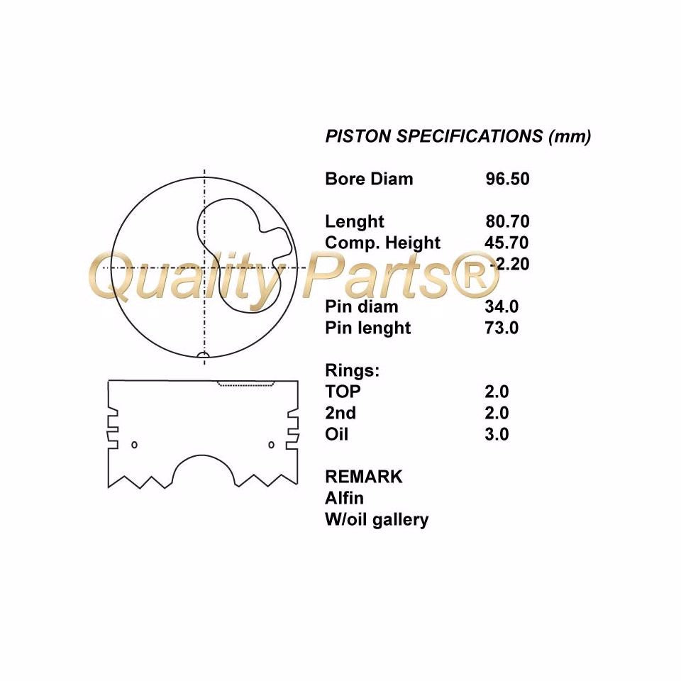 SERIE PISTONI MOTORE COMPLETI 050