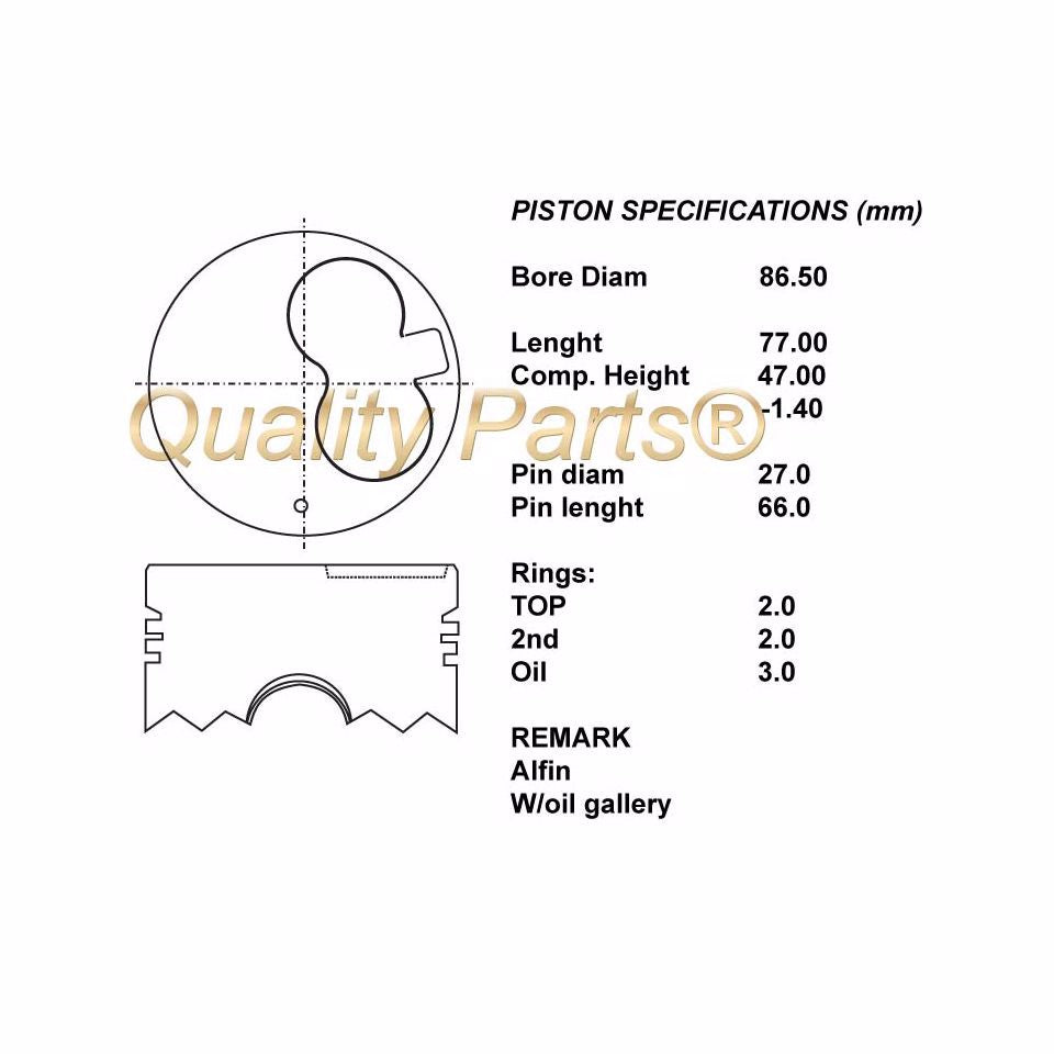 SERIE PISTONI MOTORE COMPLETI 050