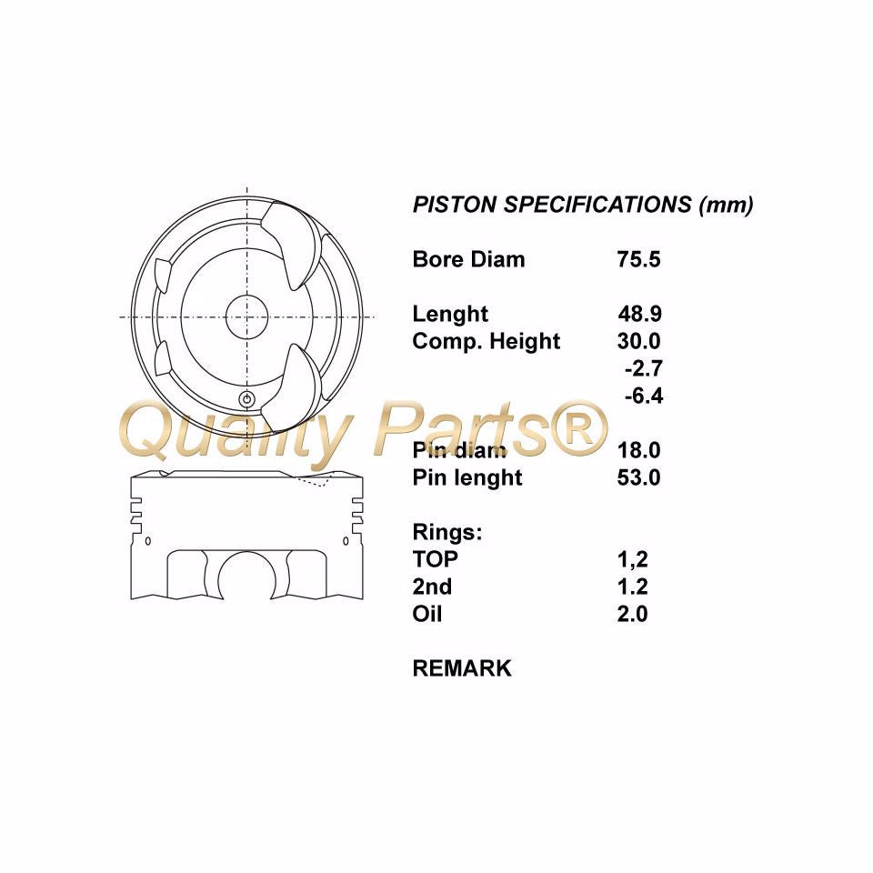SERIE PISTONI MOTORE COMPLETI 050