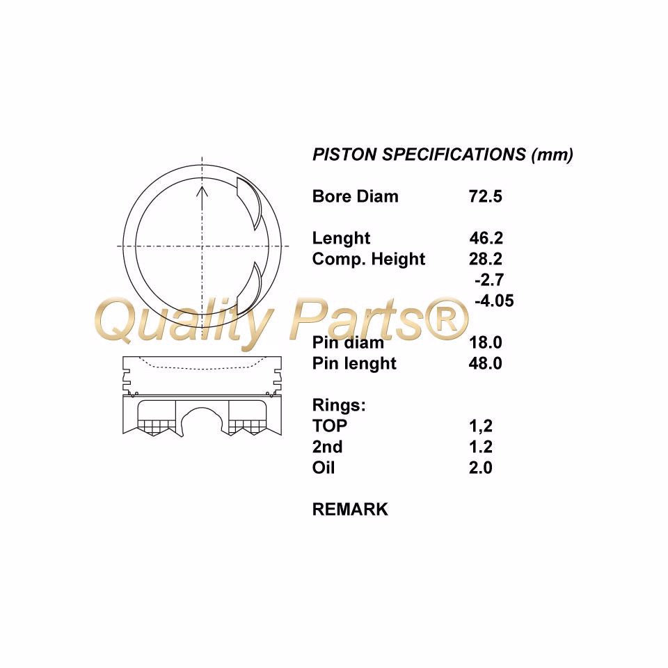 SERIE PISTONI MOTORE COMPLETI 050