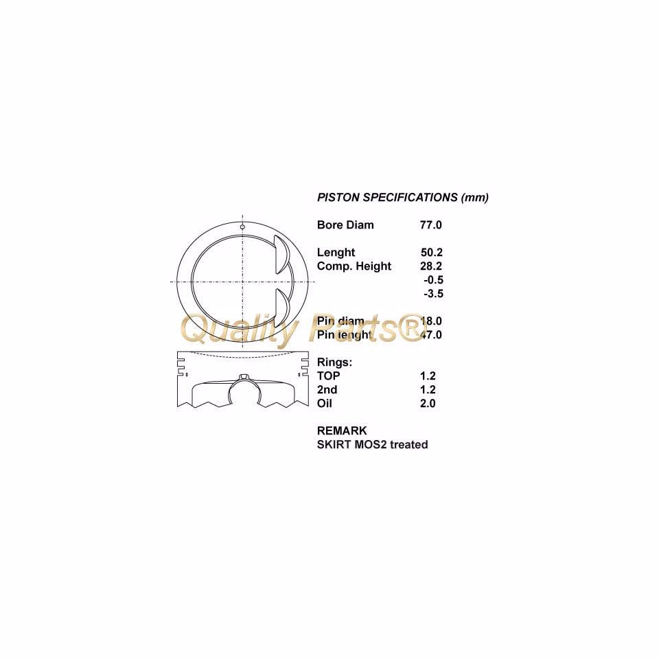 SERIE PISTONI MOTORE COMPLETI 050